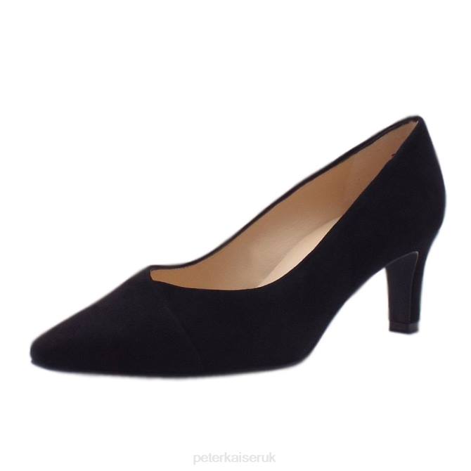 Peter Kaiser Maike Classic Court Shoes Women Black Suede X28J150 Footwear