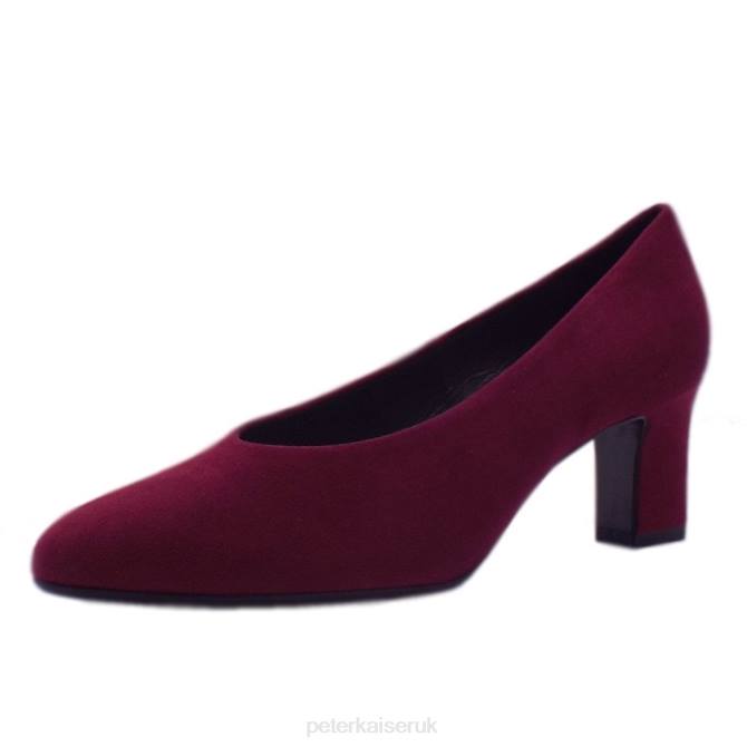 Peter Kaiser Mahirella Classic Mid Heel Court Shoes Women Jam Suede X28J10 Footwear